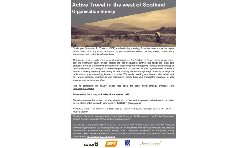 Active travel in the west of Scotland cover