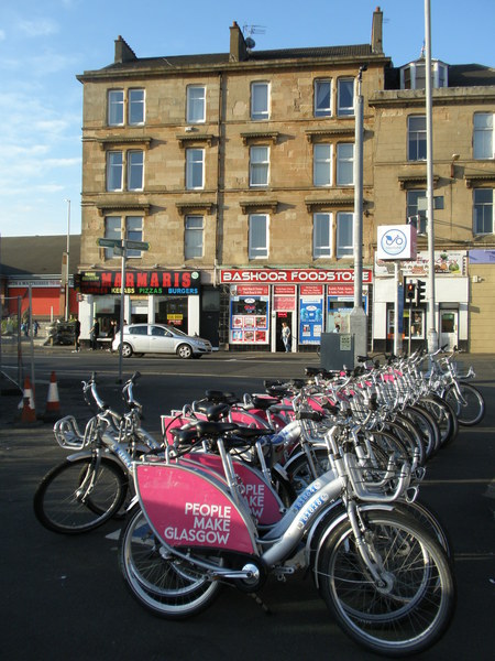 Joe sometimes uses hire bikes to get around