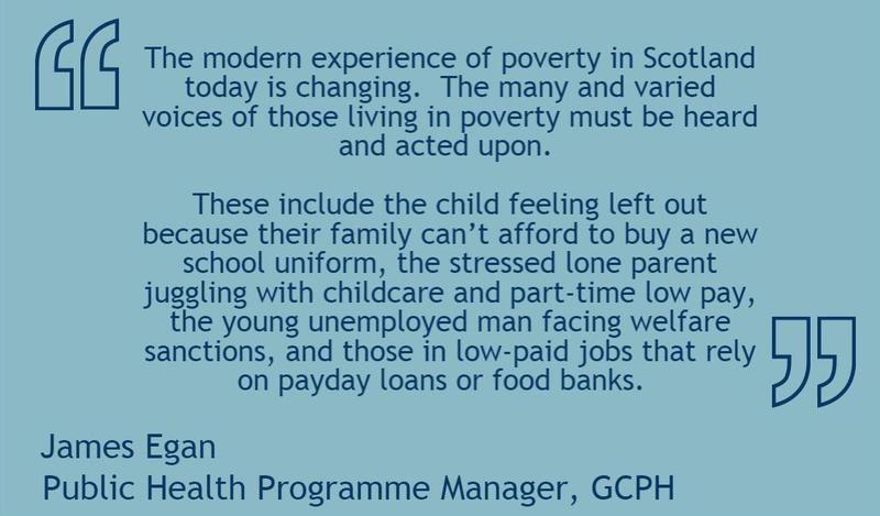 Quote on poverty from James Egan - if you require an accessible version or a transcript, please email info@gcph.co.uk