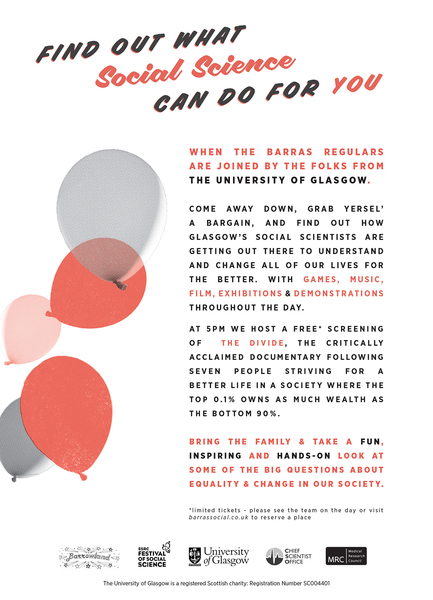 Social Science festival flyer