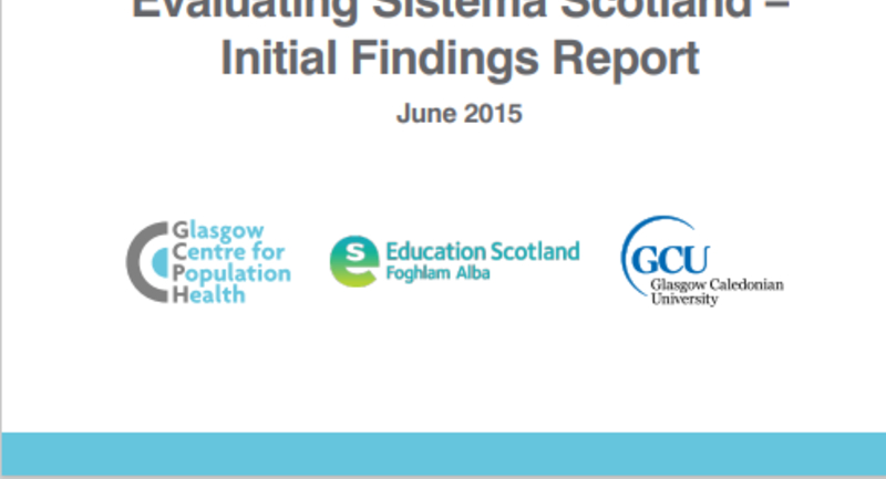 Evaluating Sistema Scotland - initial findings report