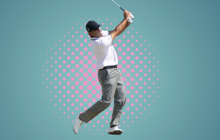 Seve Ballesteros playing golf.